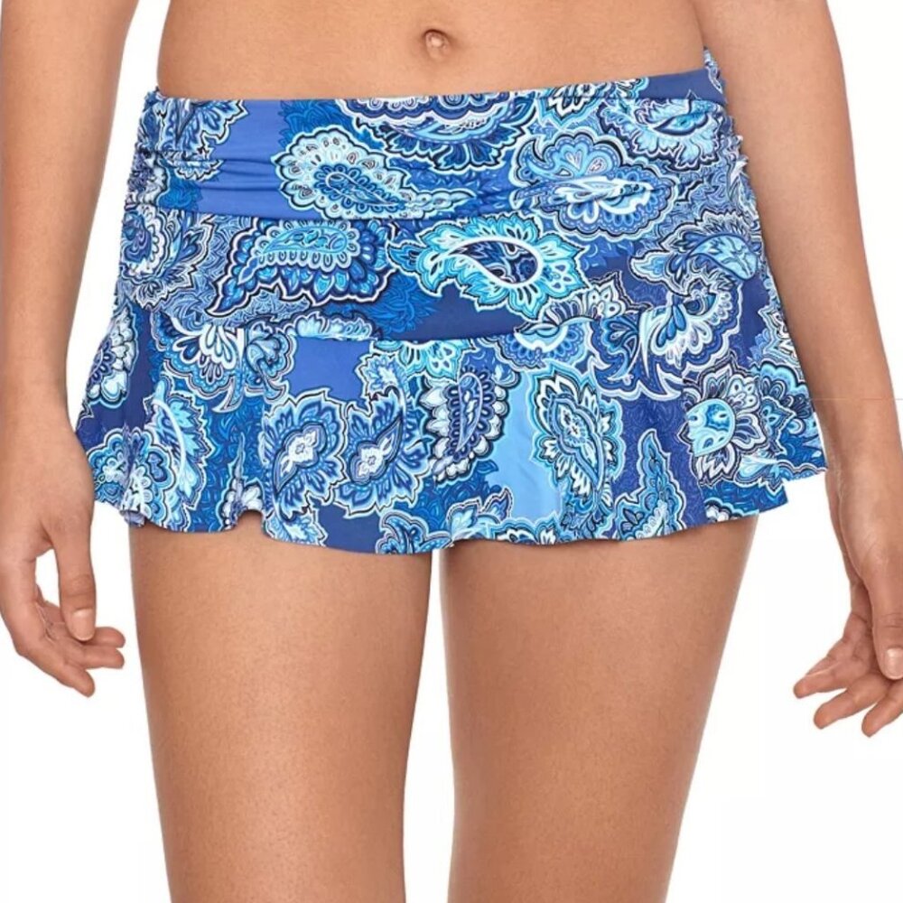 Ralph Lauren LRL NWT Bandana Paisley Skirted Hipster Bikini Bottoms size 8